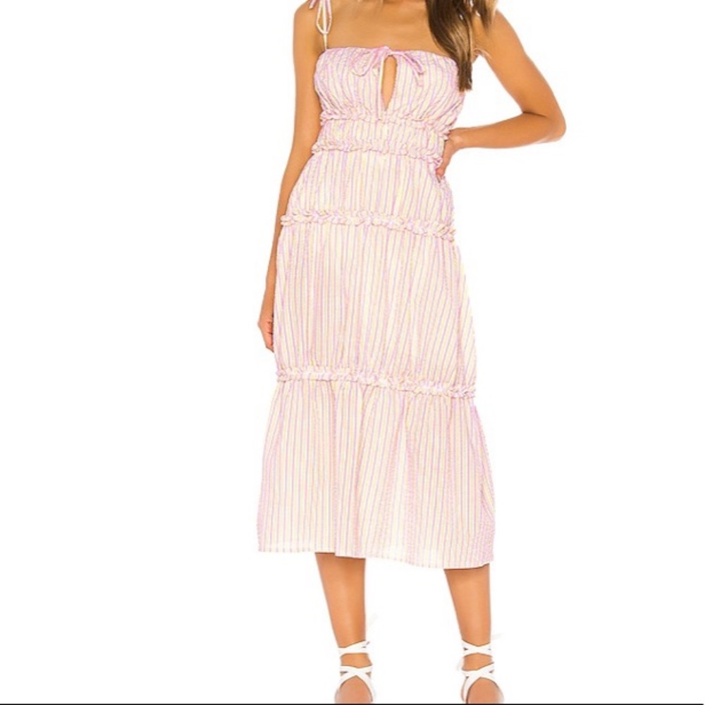NWT Lovers + Friends Kai Striped Seersucker Dress!